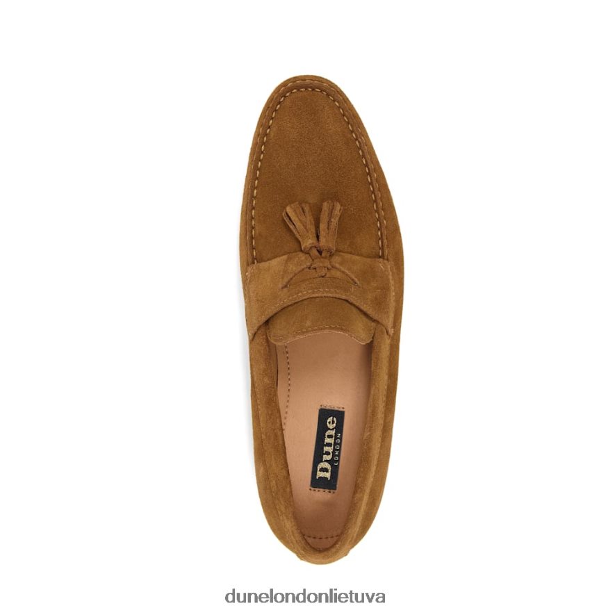 bartas Dune London zomšiniai loafers įdegis vyrų 66T0Z4737