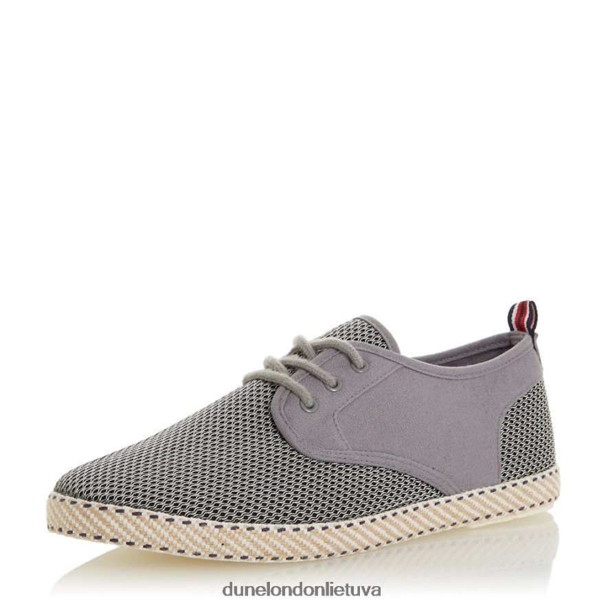 blykstė Dune London tinklinės suvarstomos espadrilės pilka vyrų 66T0Z4865