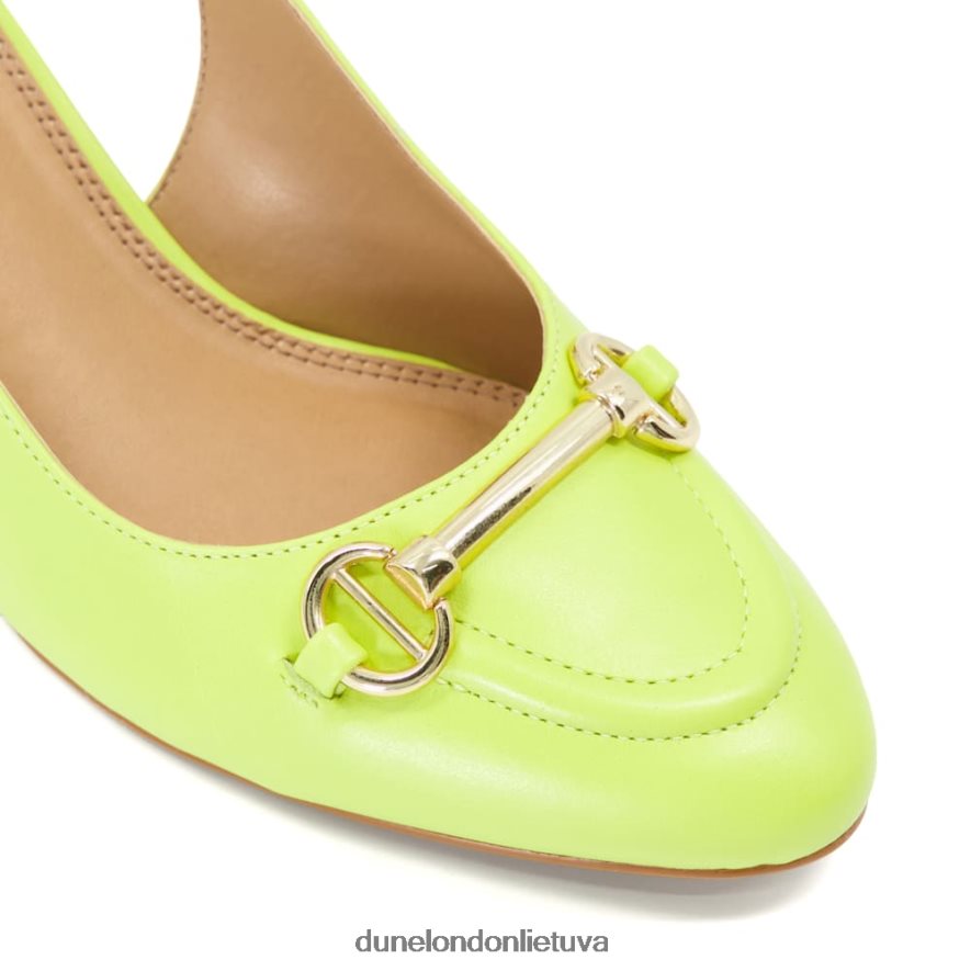 cassie Dune London Snaffle-trim odiniai blokiniai-kulniai slingback teismai laimo žalia moterys 66T0Z467