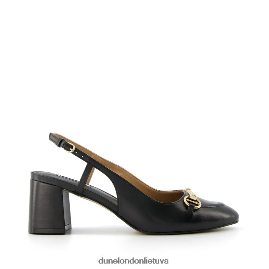 cassie Dune London snaffle-trim block-heel slingback kortai juodas moterys 66T0Z4387