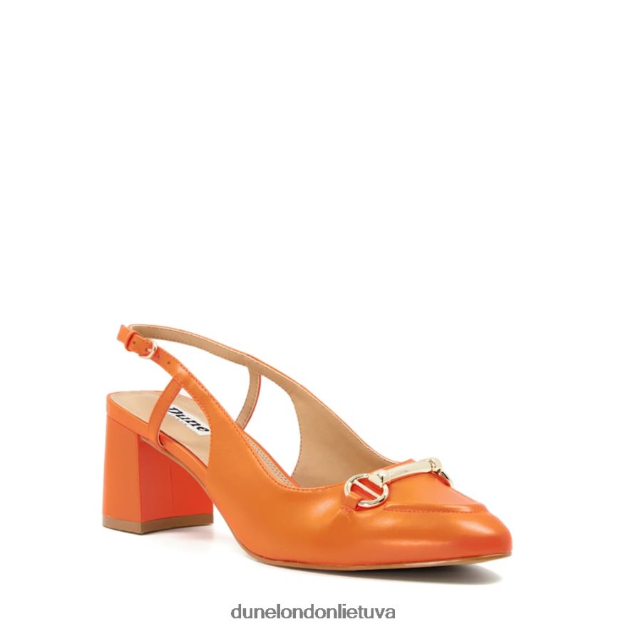 cassie Dune London snaffle-trim block-heel slingback kortai oranžinė moterys 66T0Z4492