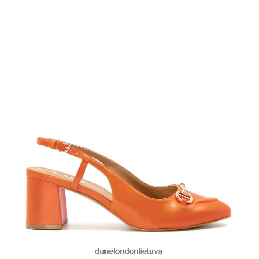 cassie Dune London snaffle-trim block-heel slingback kortai oranžinė moterys 66T0Z4492