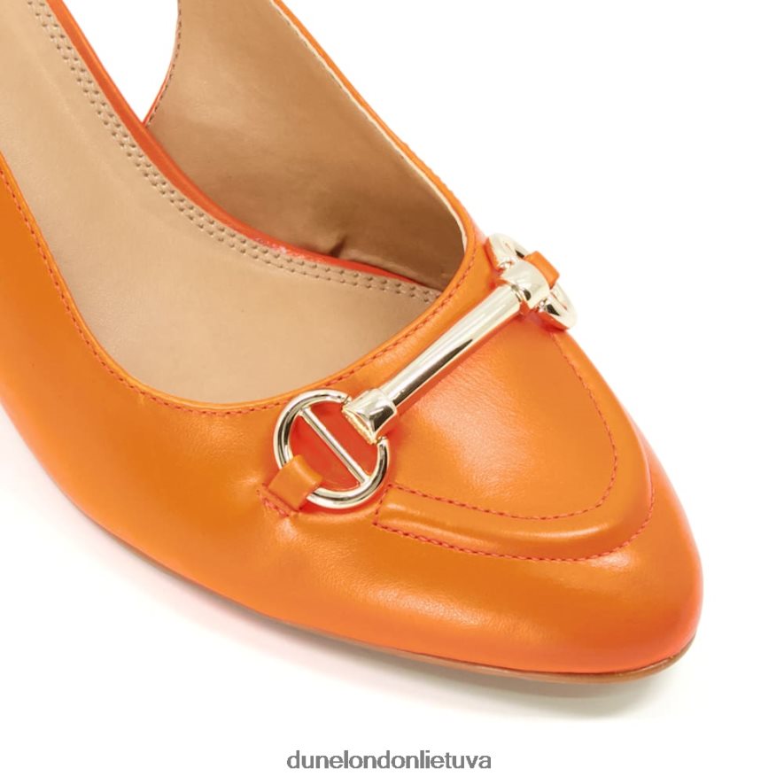 cassie Dune London snaffle-trim block-heel slingback kortai oranžinė moterys 66T0Z4492