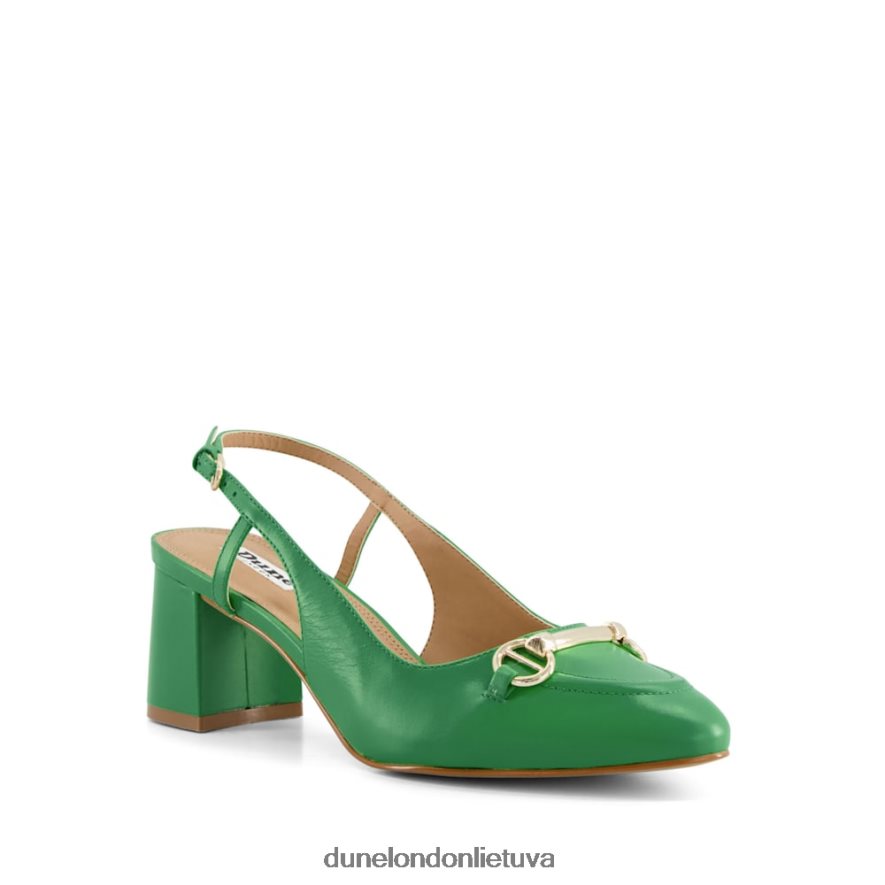 cassie Dune London snaffle-trim block-heel slingback kortai žalias moterys 66T0Z4350