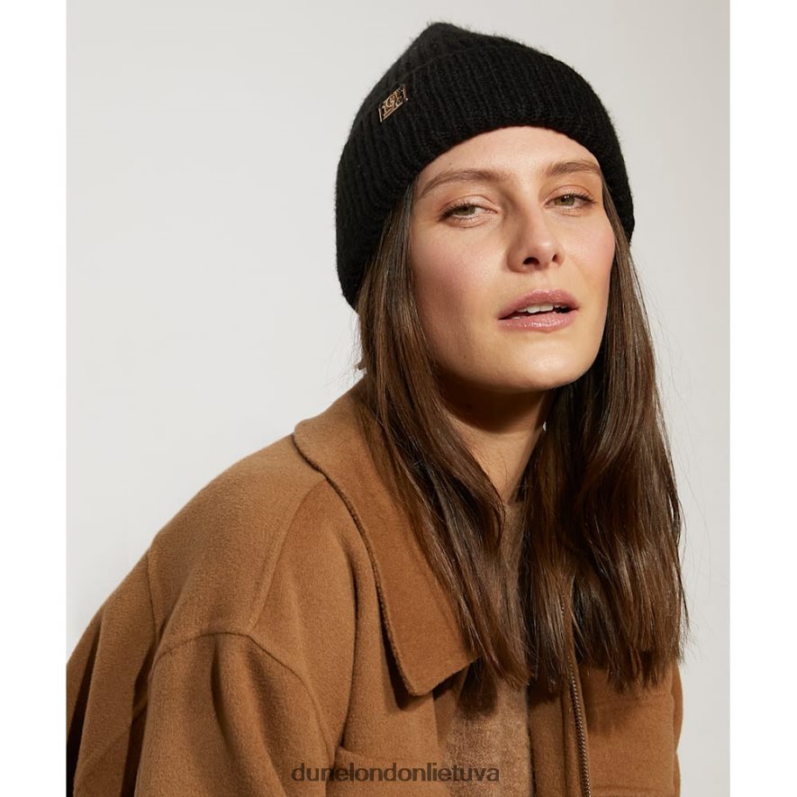 felissia Dune London megzta beanie kepurė juodas moterys 66T0Z4292