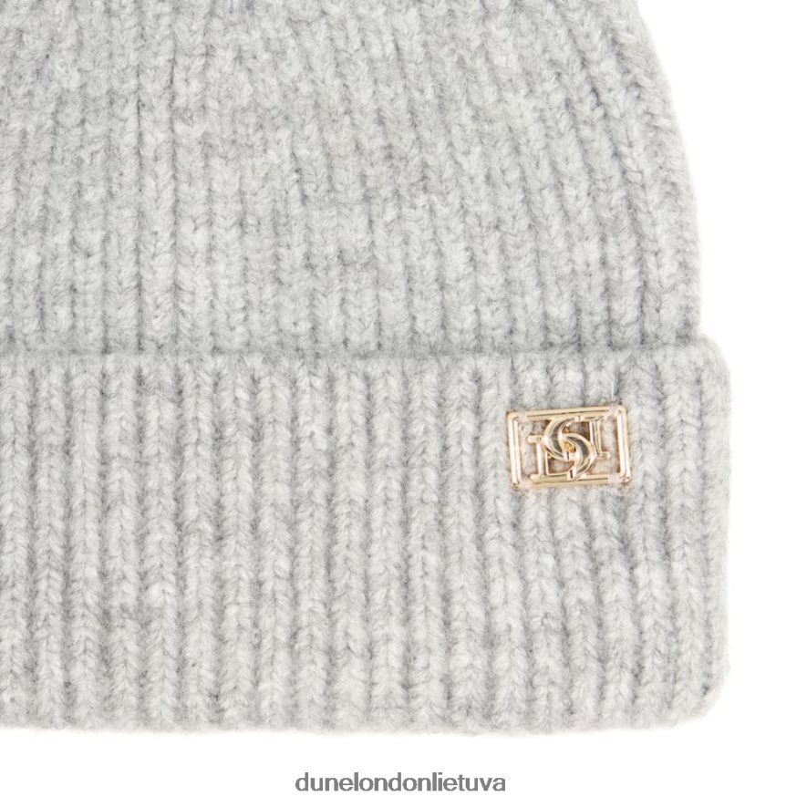 felissia Dune London megzta beanie kepurė pilka moterys 66T0Z4291