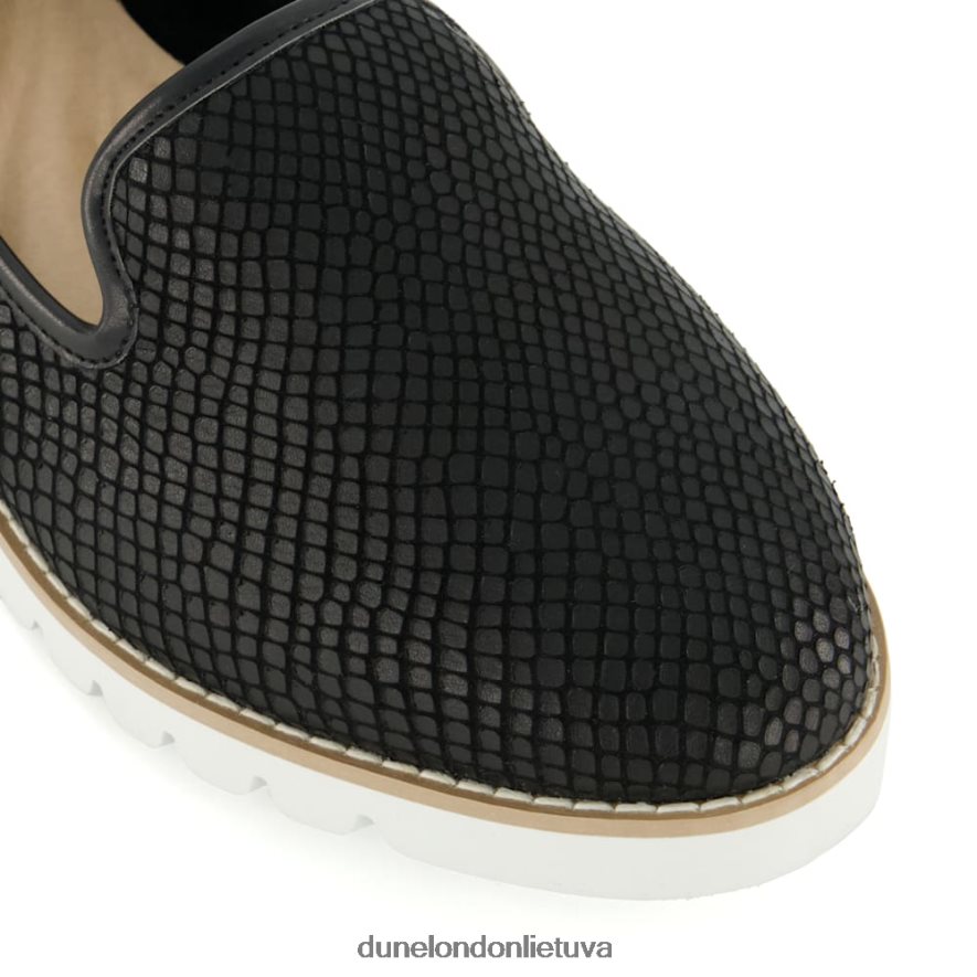 galleoni Dune London laisvalaikio loafers su klijuotu padu juodas moterys 66T0Z4121