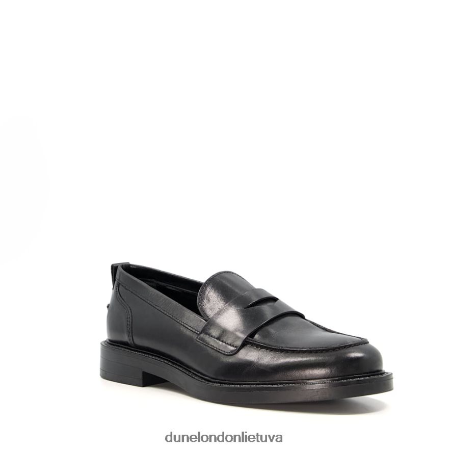 geno Dune London minimalistiniai penny loafers juodas moterys 66T0Z4324