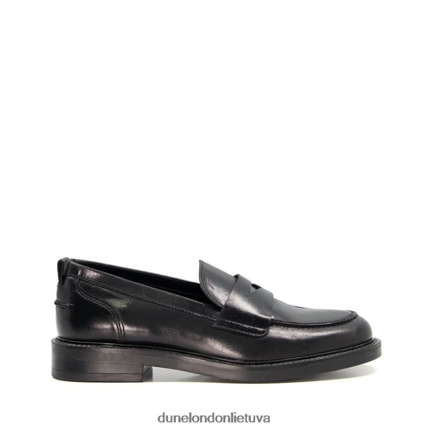 geno Dune London minimalistiniai penny loafers juodas moterys 66T0Z4324