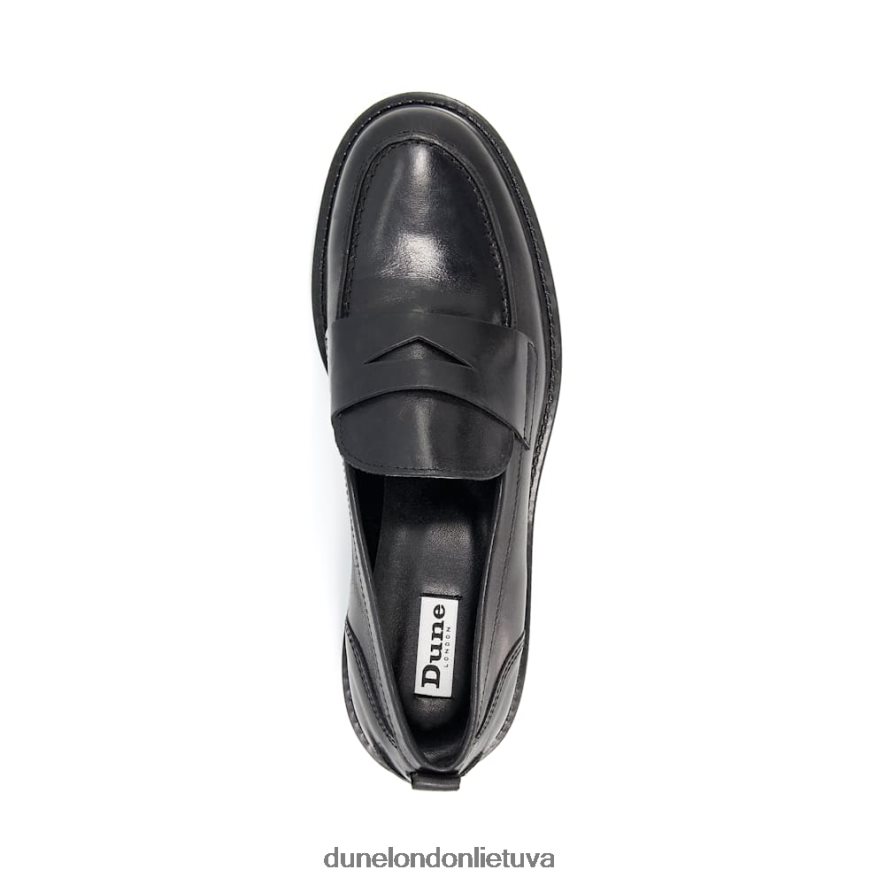 geno Dune London minimalistiniai penny loafers juodas moterys 66T0Z4324