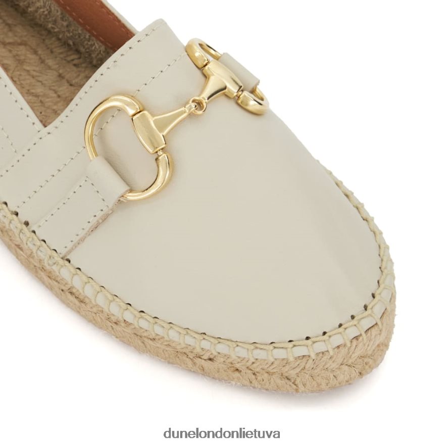 gvajavos Dune London snaffle-trim plokščios espadrilės baltas moterys 66T0Z4444