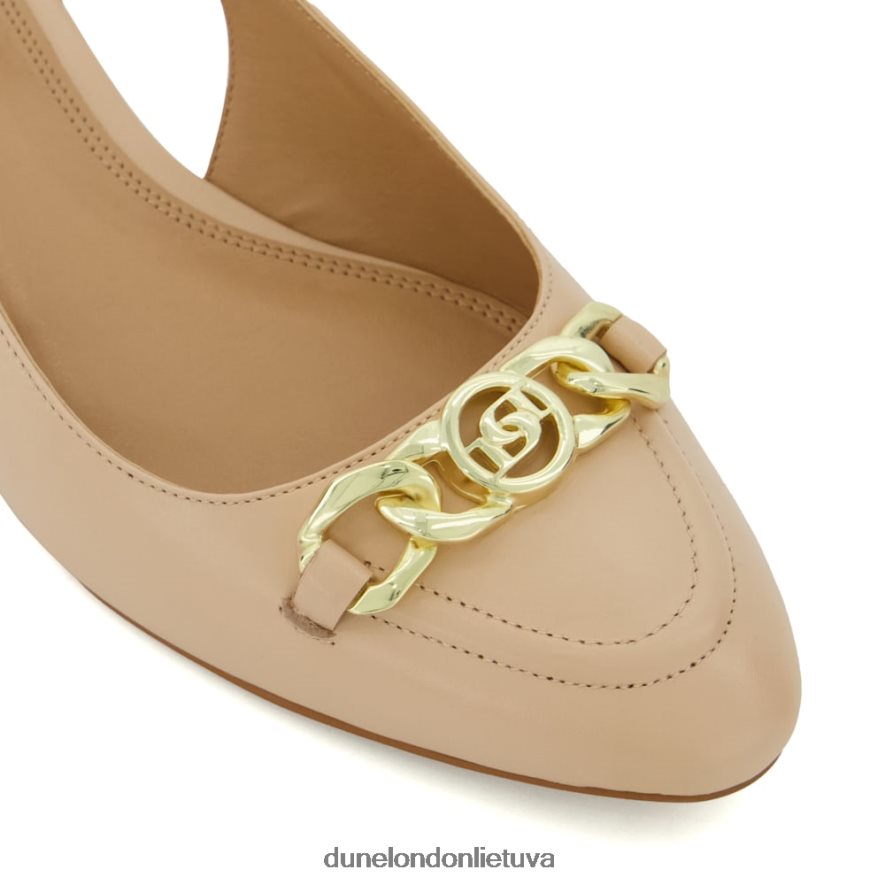 hipis Dune London snaffle-trim plokščias slingback siurbliai skaistalai moterys 66T0Z461