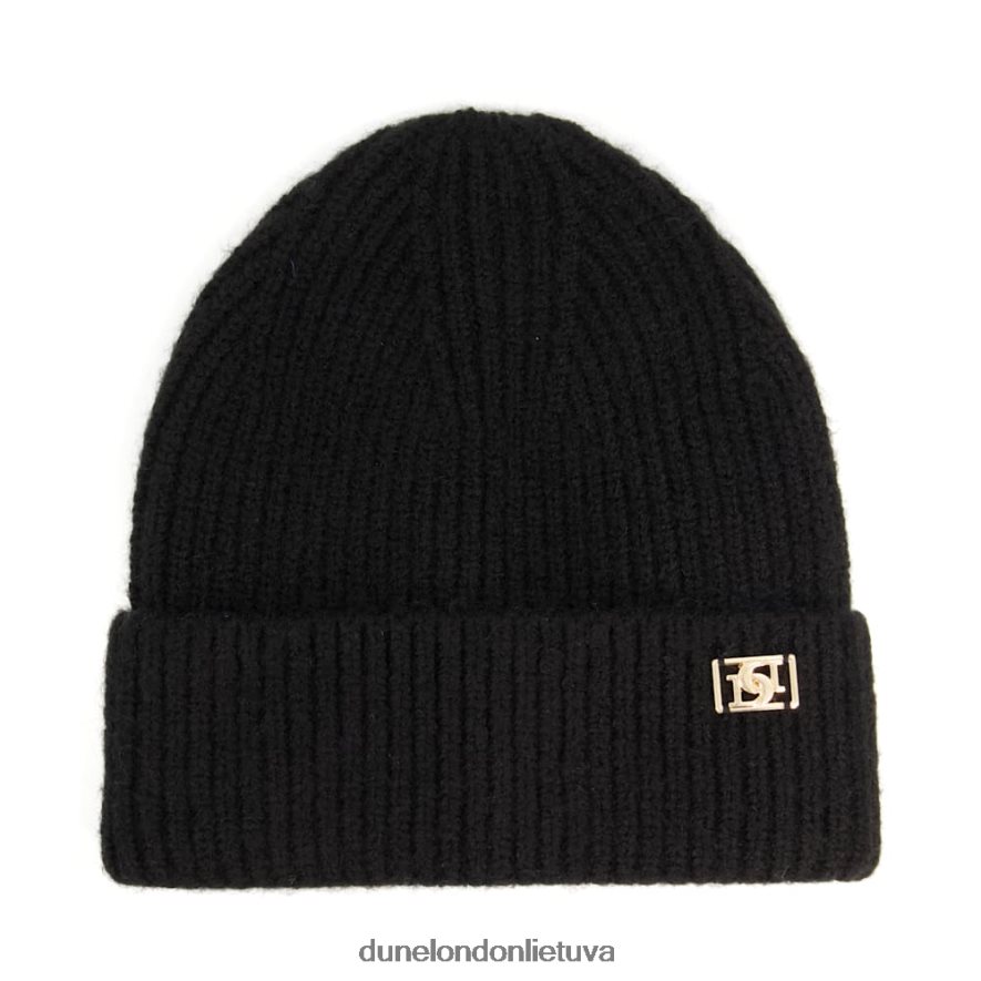 felissia Dune London megzta beanie kepurė juodas moterys 66T0Z4292