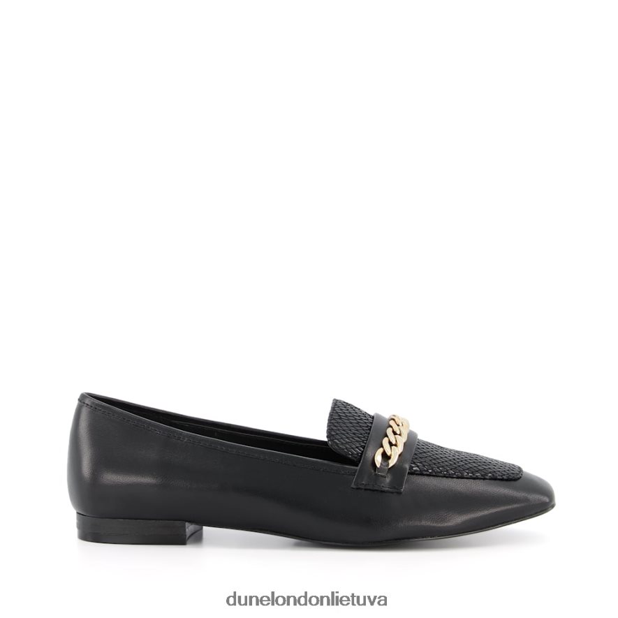 blizga Dune London grandinės apdailos loafer juodas moterys 66T0Z4543