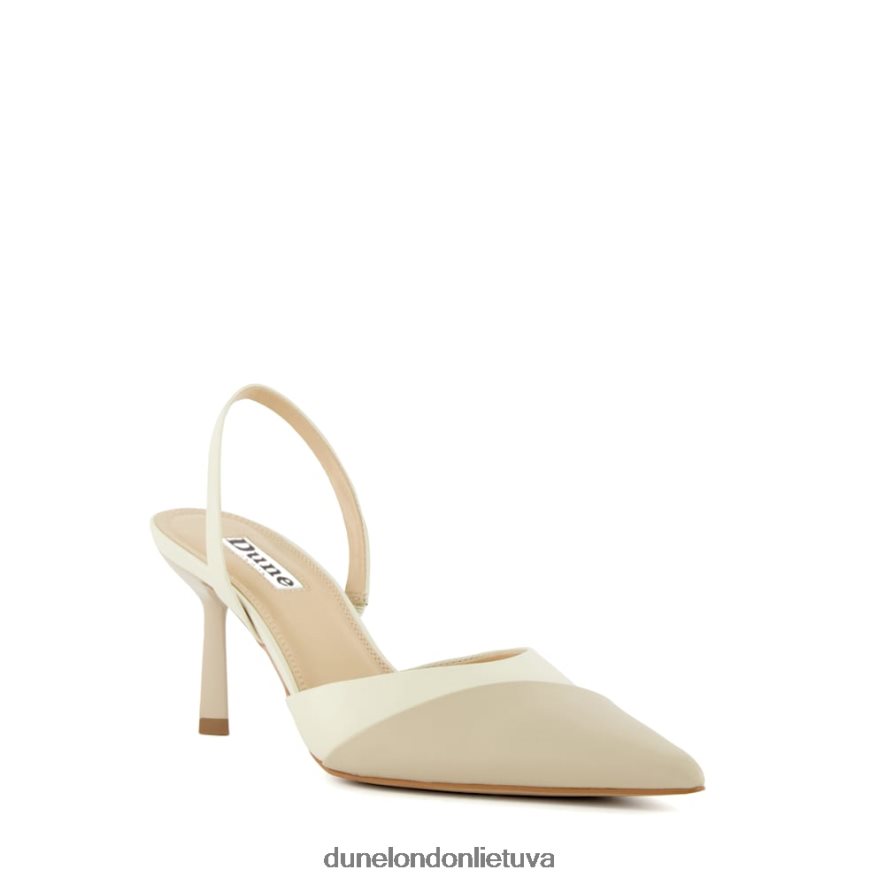 kampanija Dune London slingback lauko batai ekru moterys 66T0Z4467