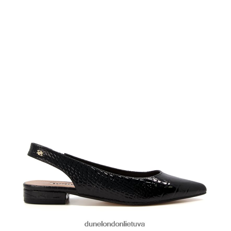 karamelė Dune London slingback baleto siurbliai juodas moterys 66T0Z4505