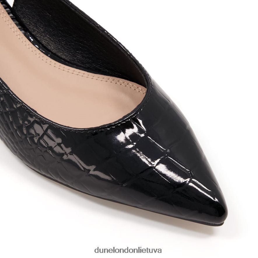 karamelė Dune London slingback baleto siurbliai juodas moterys 66T0Z4505