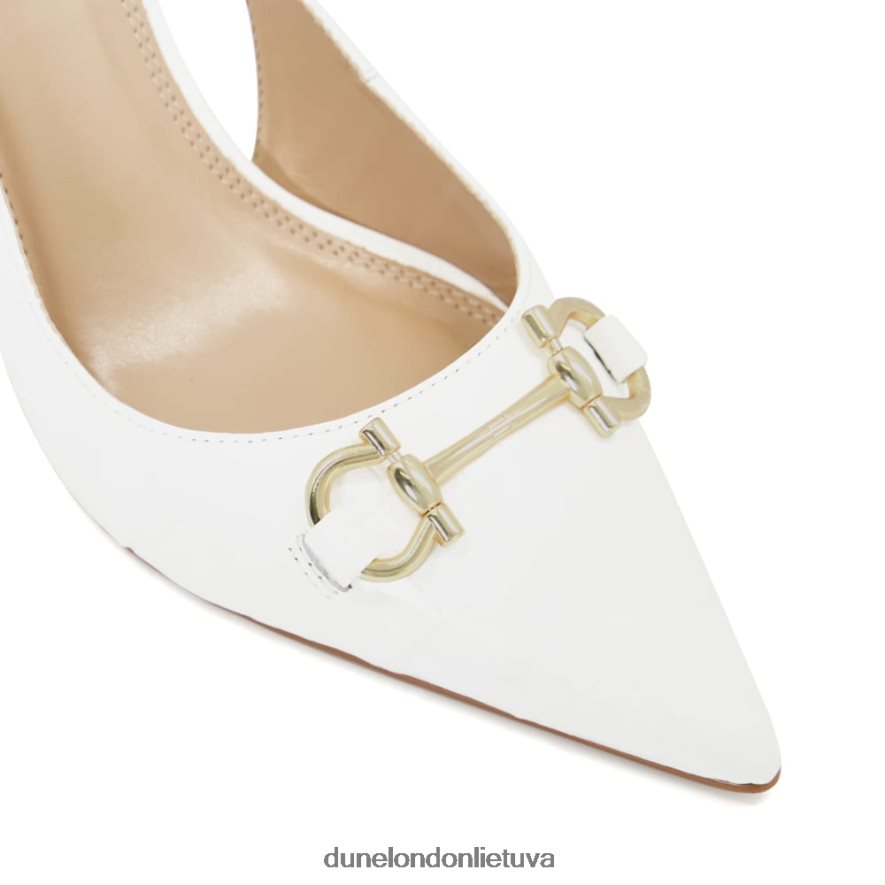 spustelėkite Dune London snaffle-trim slingback teismai baltas moterys 66T0Z4628