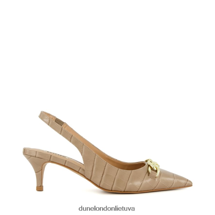 srovė Dune London grandinės apdaila slingback kitten heeled teismai taupe moterys 66T0Z4470