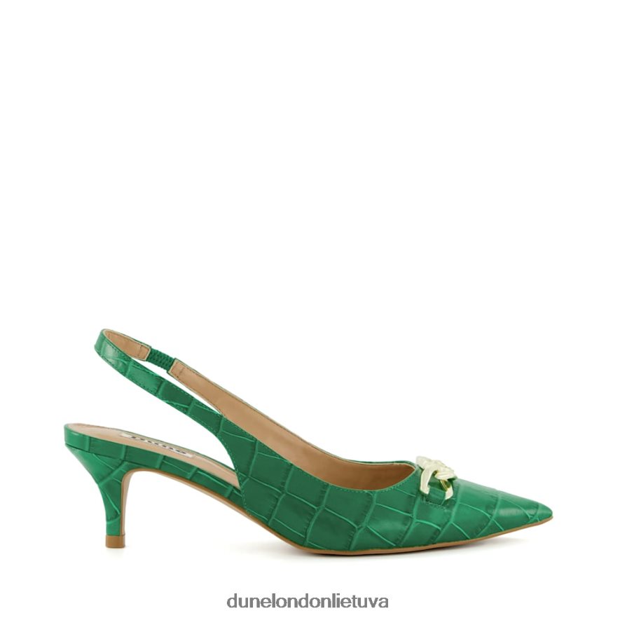 srovė Dune London grandinės apdaila slingback kitten heeled teismai žalias moterys 66T0Z4132